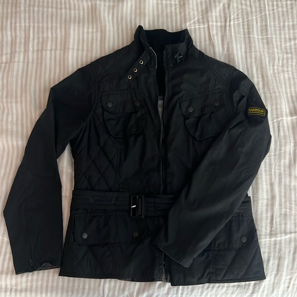 Barbour Waxed Biker Jacker Size 14 UK / 10 US - Picture 1 of 7